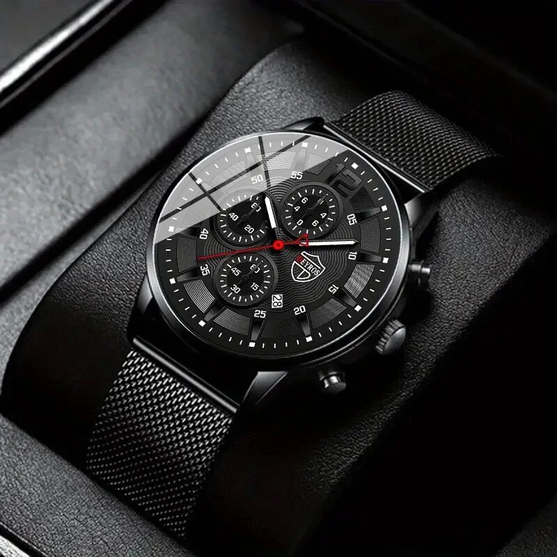 Stainless Mesh Band - Мужские модные минималистичные часы DEYROS, мужские