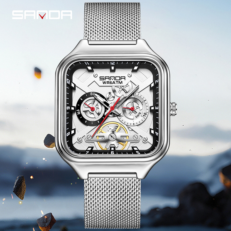 Мужские наручные часы SANDA 90 – обзор и цена Stainless Mesh Band