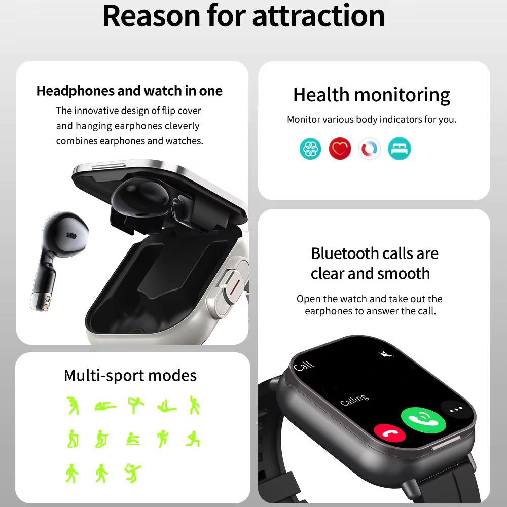 Умные часы 2-в-1 с функцией зв – обзор и цена Smartwatch Headset