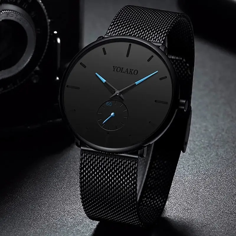 YOLAKO Мужские модные минимали – обзор и цена Stainless Mesh Band