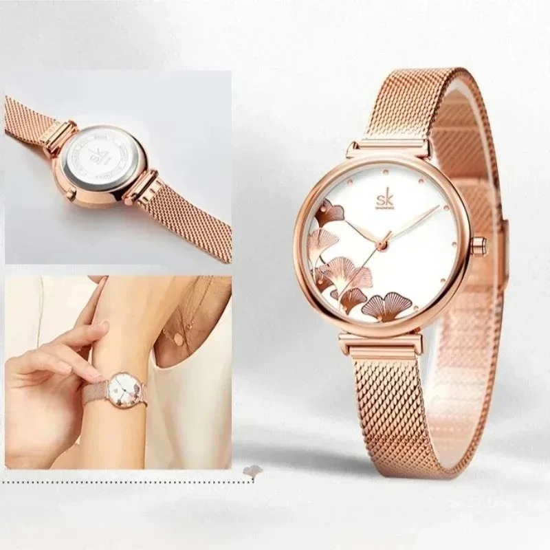 Роскошные женские часы с рисун – обзор и цена Stainless Mesh Band