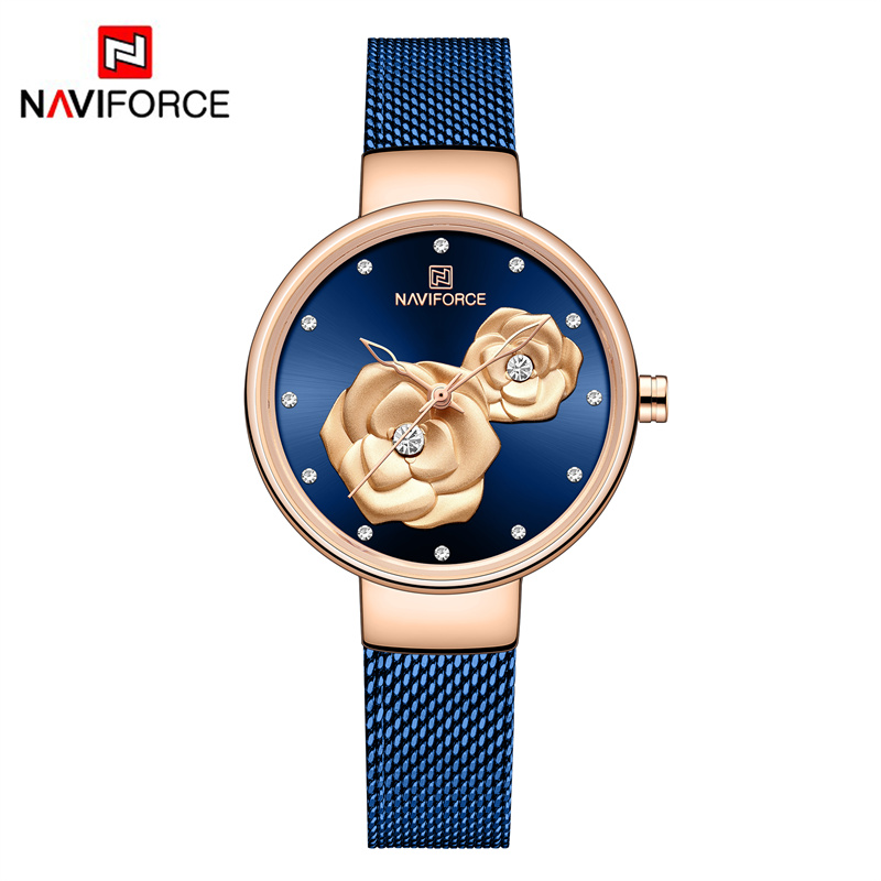 NAVIFORCE Роскошный женский ко – обзор и цена Stainless Mesh Band